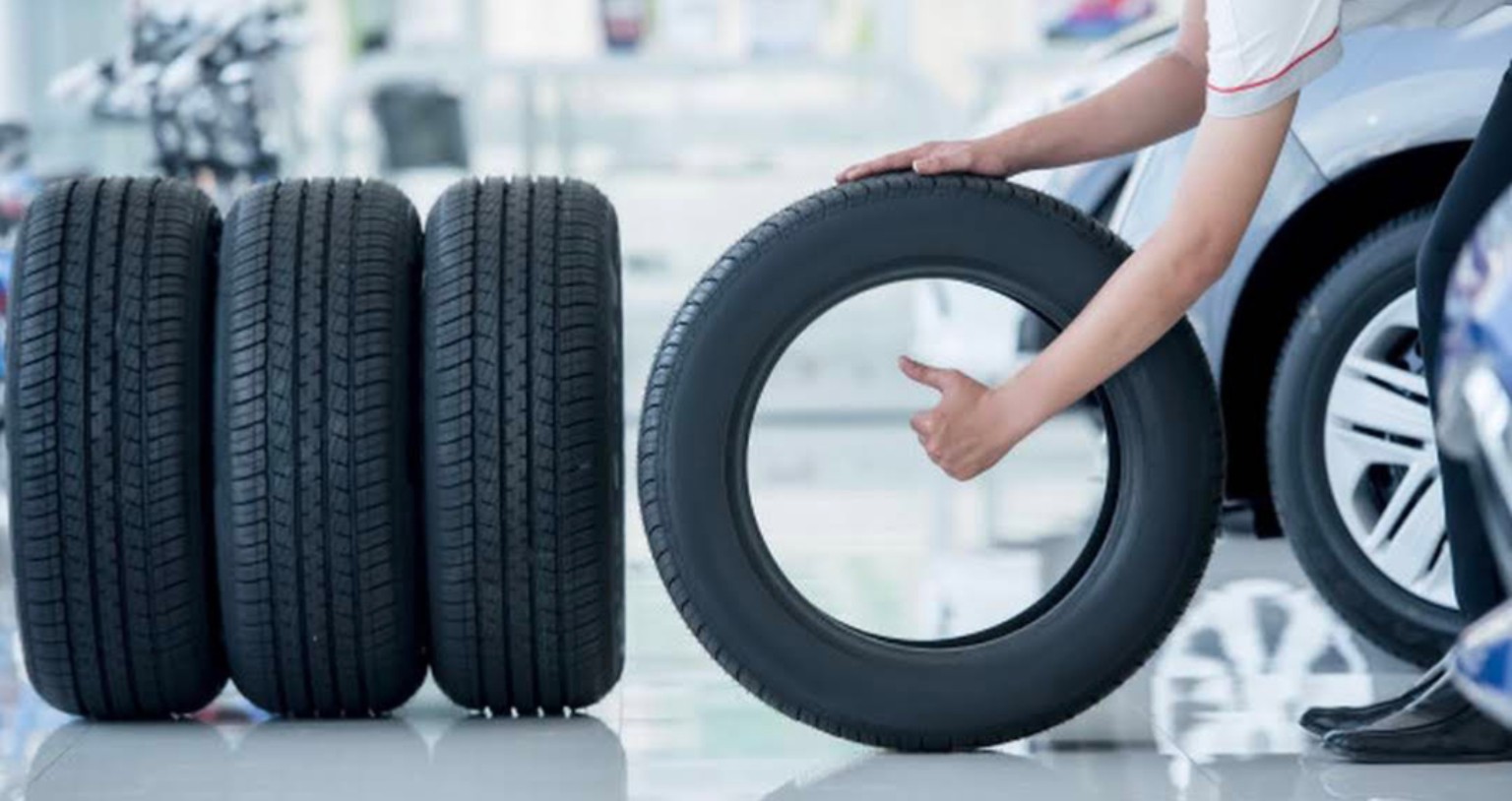 Premium tyre closeup